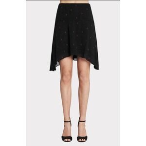 IRO Curved Hem Mini Skirt Black